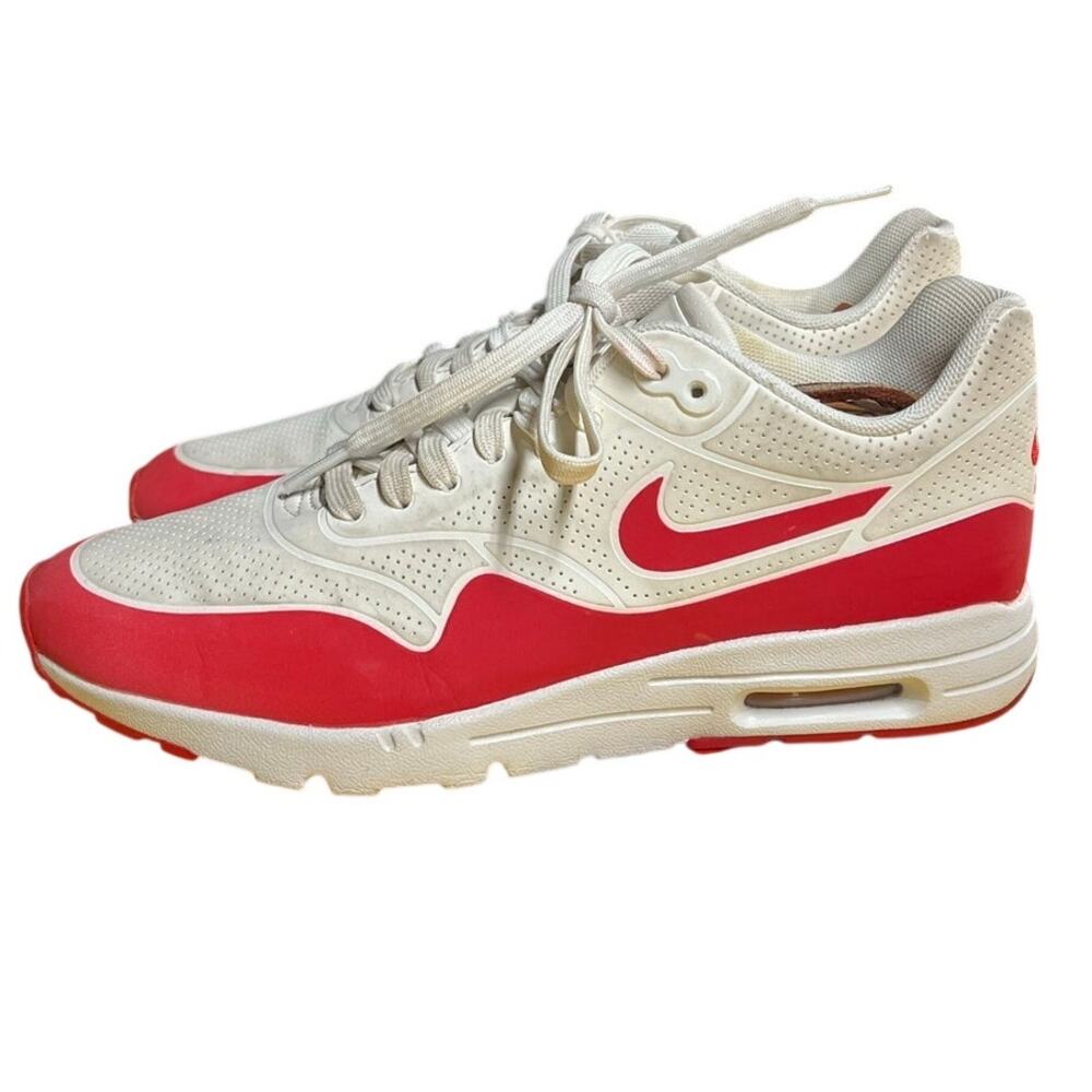 Womens Nike Air Max 1 Ultra Moire 704995-102 Mesh Athletic Sneaker SZ 8.5 White
